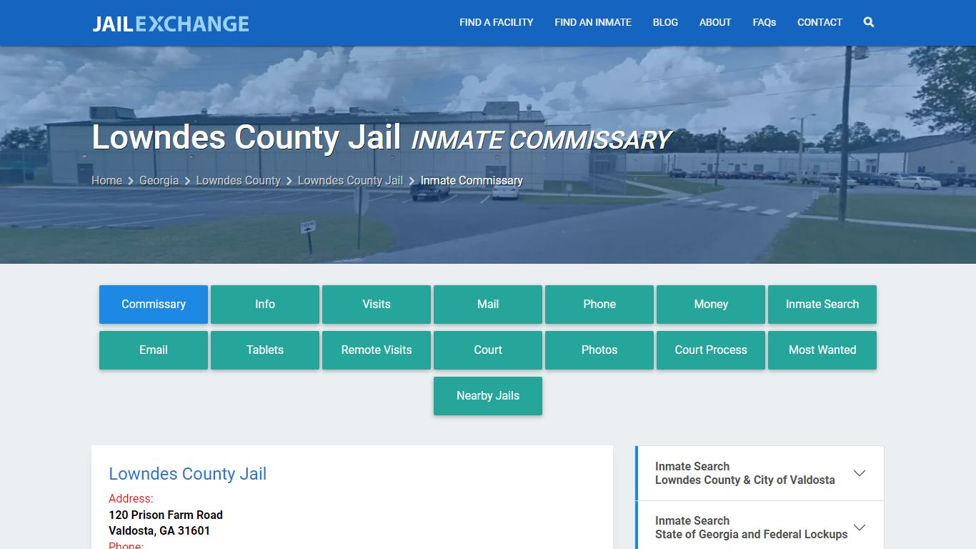 Lowndes County Jail Inmate Commissary - Jail Exchange